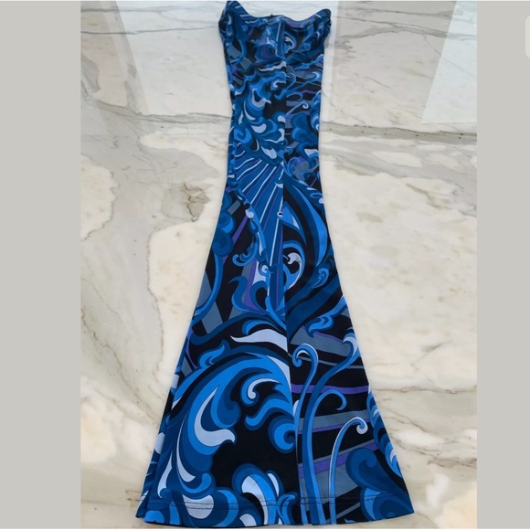 EMILIO PUCCI BLACK BLUE MULTI VISCOSE SILK PRINT PANTS 36RT62 SIZE IT 42 / US 8 - Picture 12 of 15